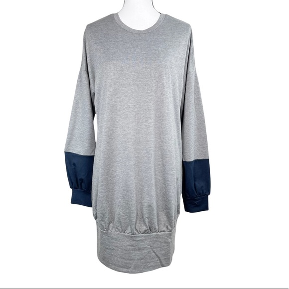 Tobi Gray Long Sleeve Knit Midi Dress - Picture 1 of 6